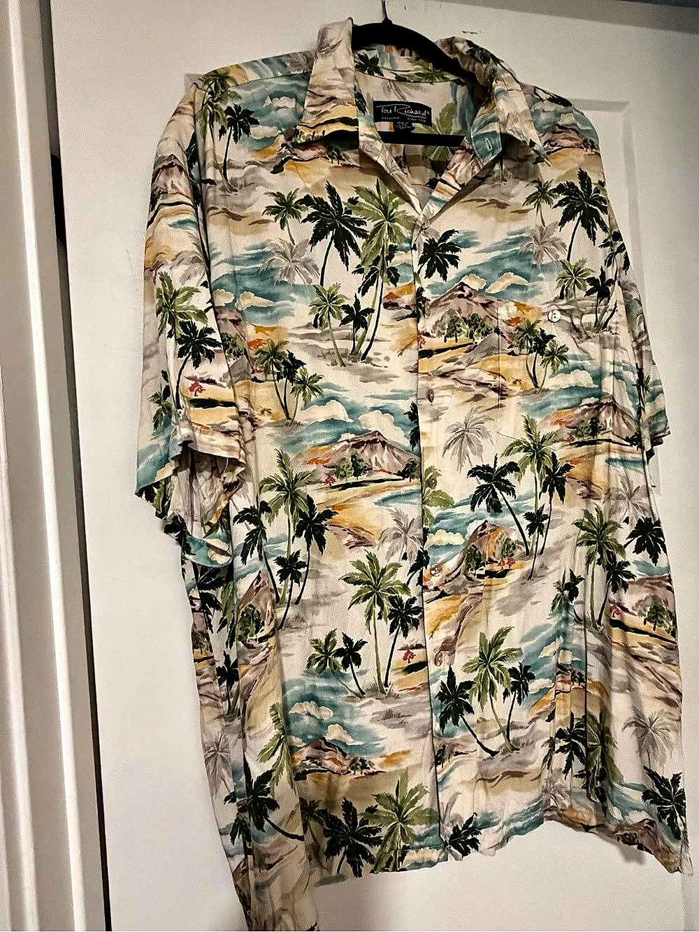 Tori Richard Men's Rayon Tropical Print Shirt 2XL